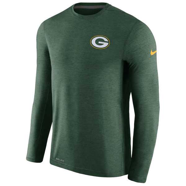Men's Green Bay Packers Nike Green Coaches Long Sleeve Performance T-Shirt,We sell and wholesale Men's Green Bay Packers Nike Green Coaches Long Sleeve Performance T-Shirt on line form chian!